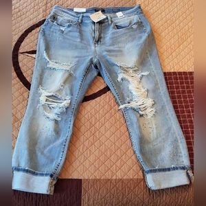 Judy blue paint splatter jeans